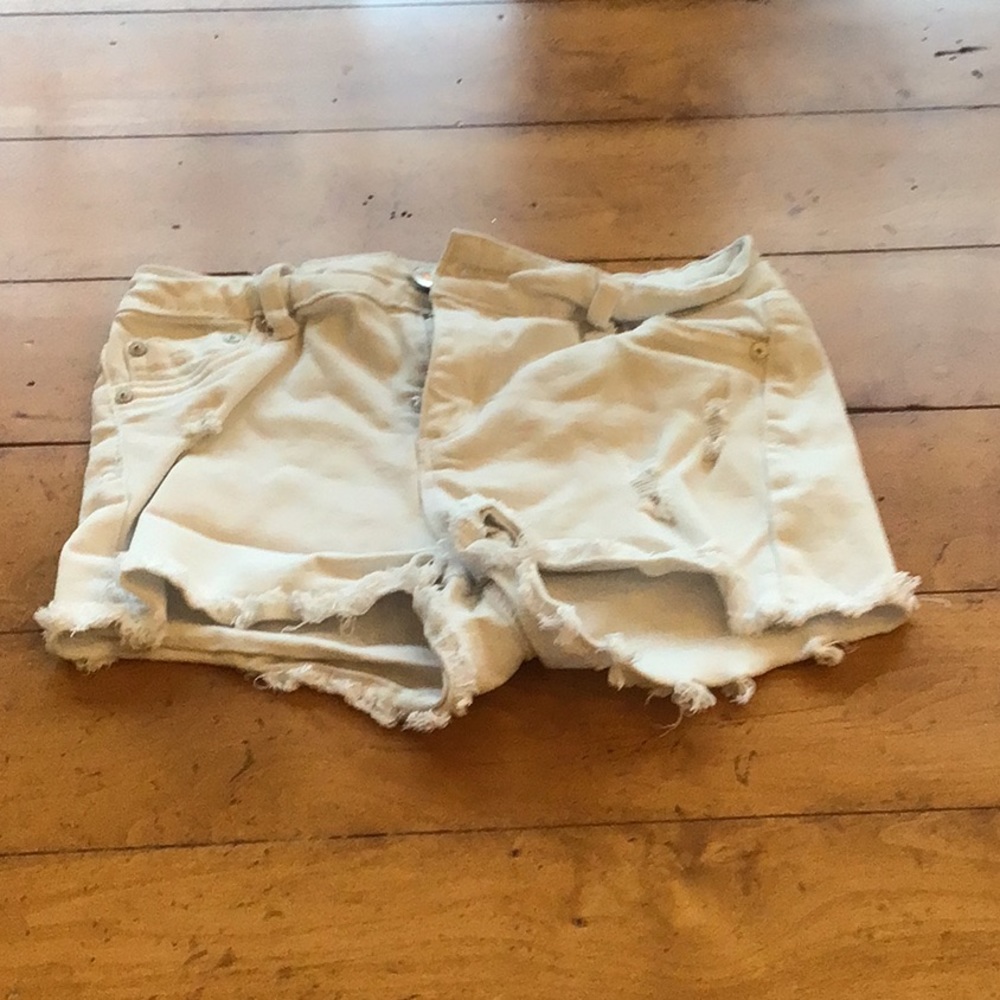 Kids Tractr White Jean Shorts
